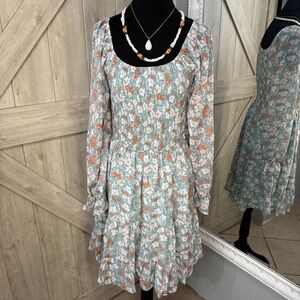 Floral Long Sleeve Dress